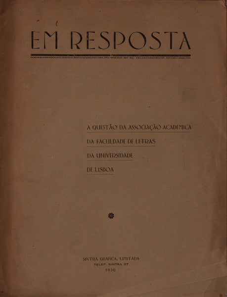 EM RESPOSTA.