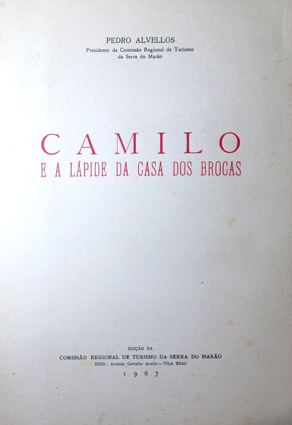 CAMILO E A LÃPIDE DA CASA DOS BROCAS.
