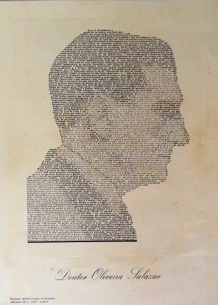 DOUTOR OLIVEIRA SALAZAR. [Retrato de Perfil em Poesia Visual]