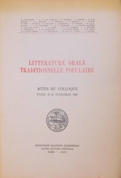 LITTERATURE ORALE TRADITIONELLE POPULAIRE.