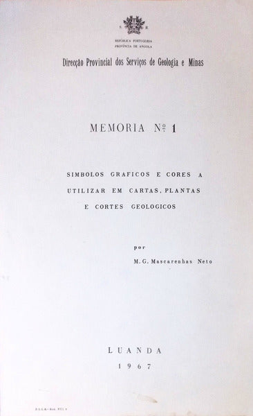 SIMBOLOS GRAFICOS E CORES A UTILIZAR EM CARTAS, PLANTAS E CORTES GEOLOGICOS.
