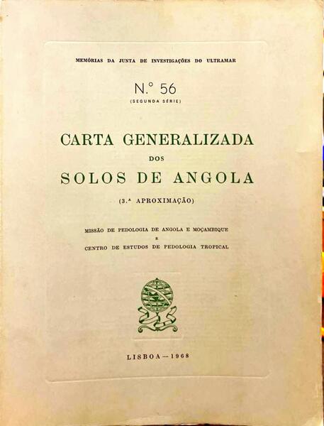 CARTA GENERALIZADA DOS SOLOS DE ANGOLA (3Âª aproximaÃ§Ã£o).