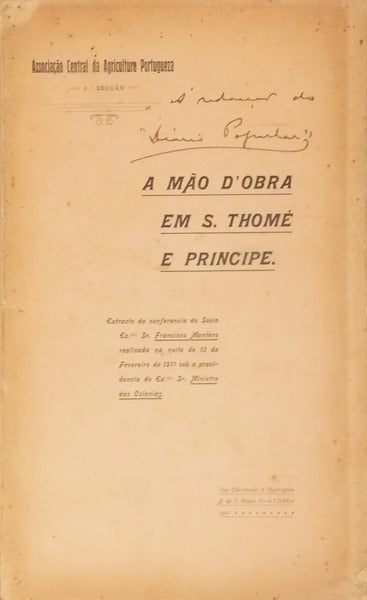 A MÃƒO D'OBRA EM S. THOMÃ‰ E PRINCIPE.
