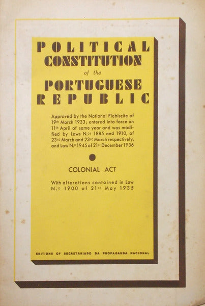 POLITICAL CONSTITUTION OF THE PORTUGUESE REPUBLIC.