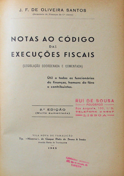 NOTAS AO CÃ“DIGO DAS EXECUÃ‡Ã•ES FISCAIS.