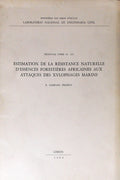 ESTIMATION DE LA RÃ‰SISTANCE NATURELLE D'ESSENCES FORESTIÃˆRES AFRICAINES AUX ATTAQUES DES XYLOPHAGES MARINS.