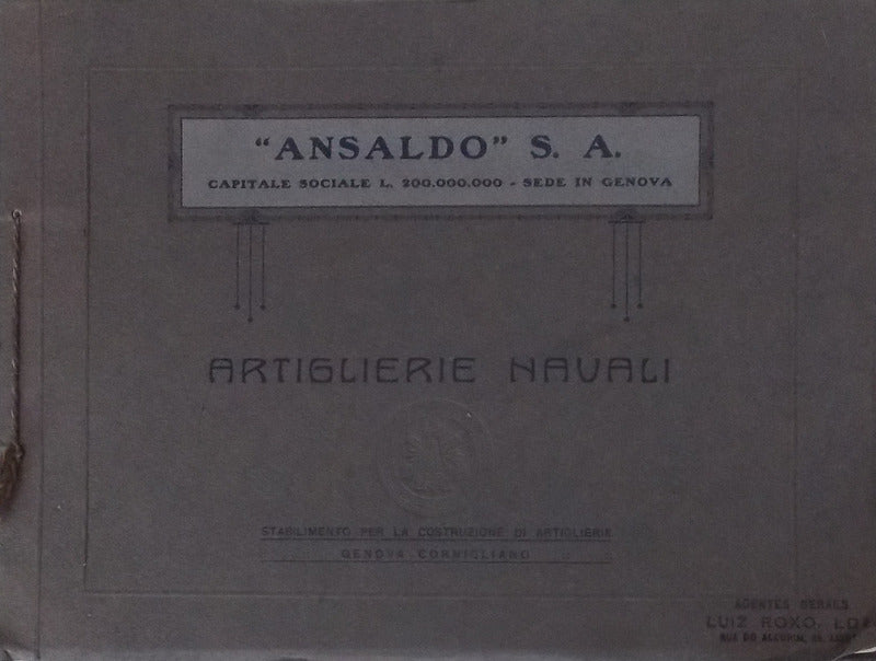 ARTIGLIERIE NAVALI ANSALDO, S.A. [CATÃLOGO DE PEÃ‡AS DE ARTILHARIA NAVAL, ITÃLIA, 1927].