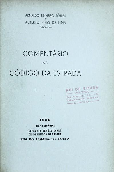 COMENTÃRIO AO CÃ“DIGO DA ESTRADA.
