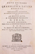 NOVO EPITOME DE GRAMMATICA LATINA MODERNA,