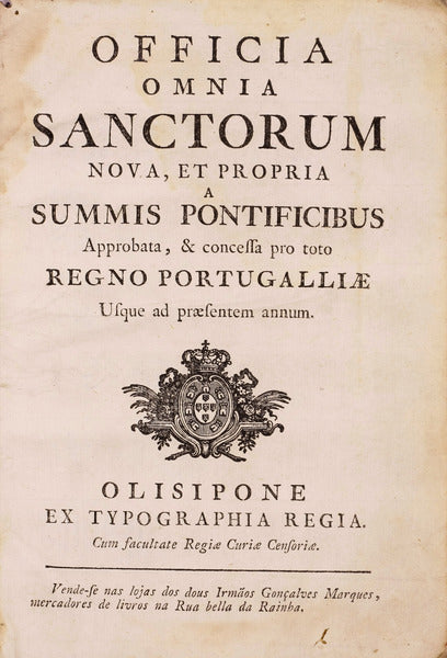 OFFICIA OMNIA SANCTORUM NOVA, ET PROPRIA