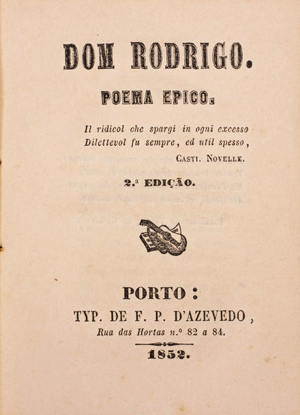 DOM RODRIGO. POEMA EPICO.