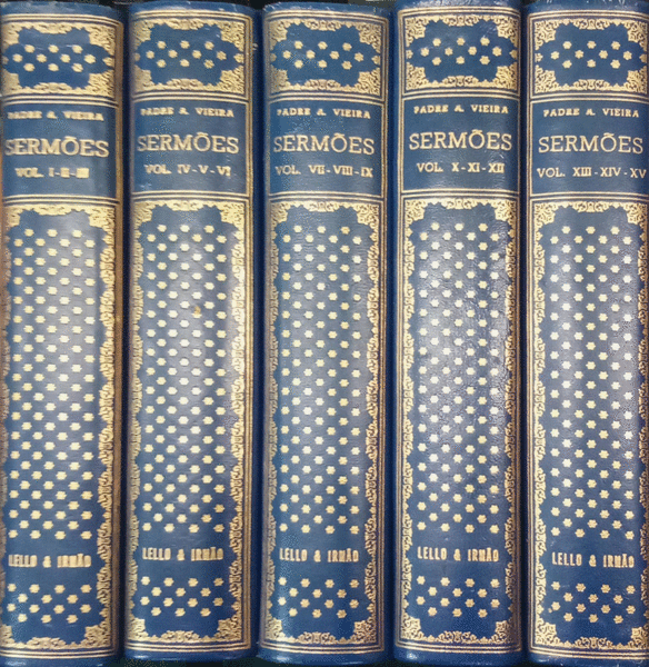 SERMÃ•ES. [LELLO - COMPLETO, 15 TOMOS ENC. EM 5 VOLS.]