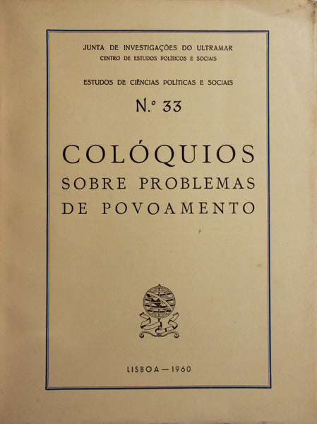 COLÃ“QUIOS SOBRE PROBLEMAS DE POVOAMENTO.