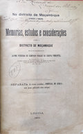 NO DISTRICTO DE MOÃ‡AMBIQUE (1902 A 1904) MEMORIAS ESTUDOS E CONSIDERAÃ‡Ã•ES.