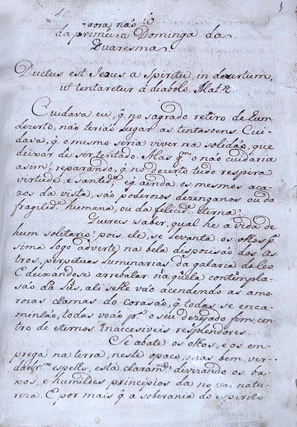SERMÃ•ES. [Manuscrito do SÃ©culo XVIII]