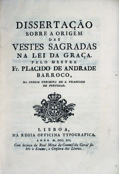 DISSERTAÃ‡ÃƒO SOBRE A ORIGEM DAS VESTES SAGRADAS NA LEI DA GRAÃ‡A