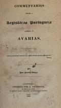 COMMENTARIOS SOBRE A LEGISLAÃ‡ÃƒO PORTUGUEZA. Acerca d' avarias.