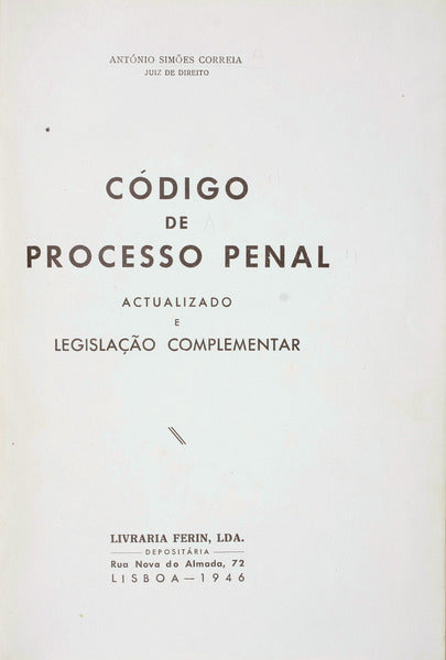 CÃ“DIGO DE PROCESSO PENAL.