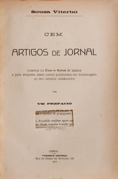 CEM ARTIGOS DE JORNAL.