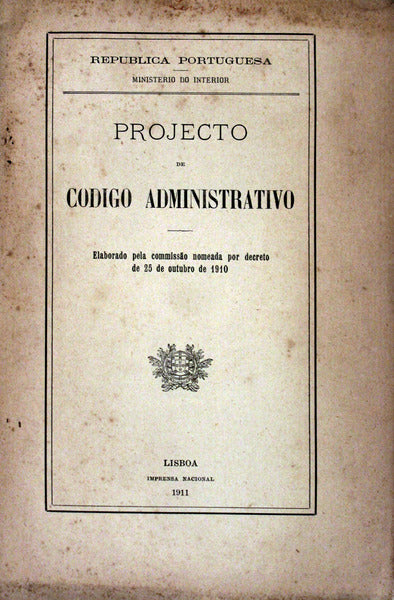 PROJECTO DE CÃ“DIGO ADMINISTRATIVO.
