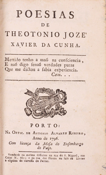 POESIAS DE THEOTONIO JOZÃ‰ XAVIER DA CUNHA.