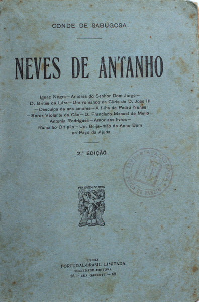 NEVES DE ANTANHO. [2.Âª EDIÃ‡ÃƒO]