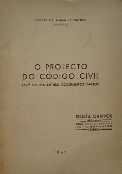 O PROJECTO DO CÃ“DIGO CIVIL.