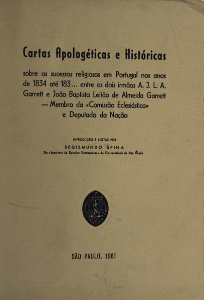 CARTAS APOLOGÃ‰TICAS E HISTÃ“RICAS.
