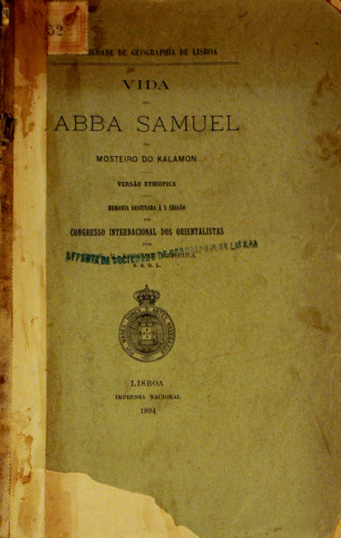 VIDA DO ABBA SAMUEL DO MOSTEIRO DO KALAMON.