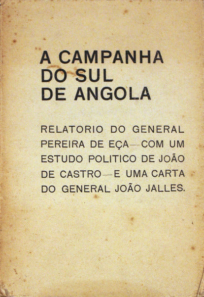 CAMPANHA (A) DO SUL DE ANGOLA.