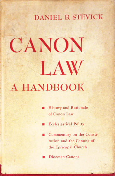 CANON LAW: A HANDBOOK.