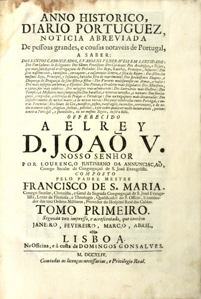 ANNO HISTORICO, DIARIO PORTUGUEZ