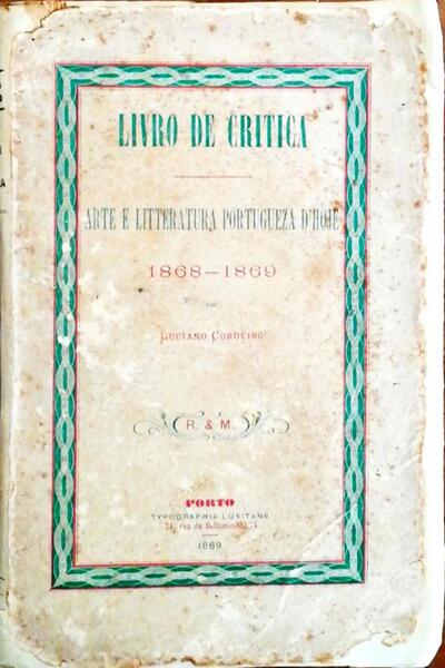 LIVRO DE CRITICA. ARTE E LITTERATURA PORTUGUEZA D' HOJE.