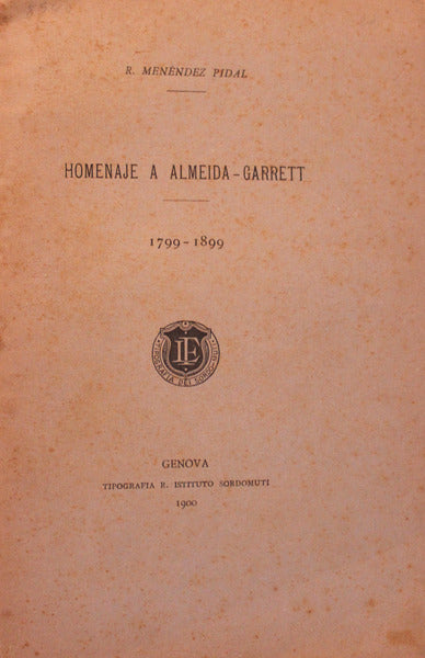HOMENAJE A ALMEIDA-GARRETT 1799-1899.