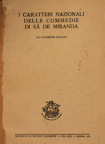 I CARATTERI NAZIONALI DELLE COMMEDIE DI SÃ DE MIRANDA.