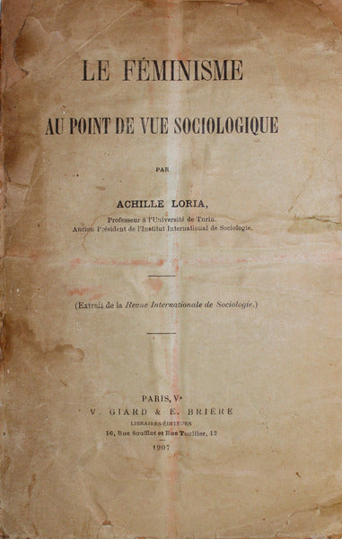 LE FEMINISME AU POINT DE VUE SOCIOLOGIQUE.