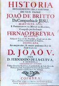 HISTORIA DO NASCIMENTO, VIDA, E MARTYRIO DO VEN. PADRE JOAÃ• DE BRITTO,