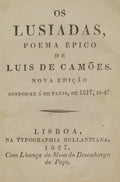 OS LUSIADAS, POEMA EPICO [TIPOGRAFIA ROLANDIANA, 1827]