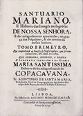 SANTUÃRIO MARIANO. [TOMO 1.Âº - EDIÃ‡ÃƒO FAC-SÃMILE]