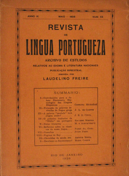 REVISTA DE LINGUA PORTUGUEZA.