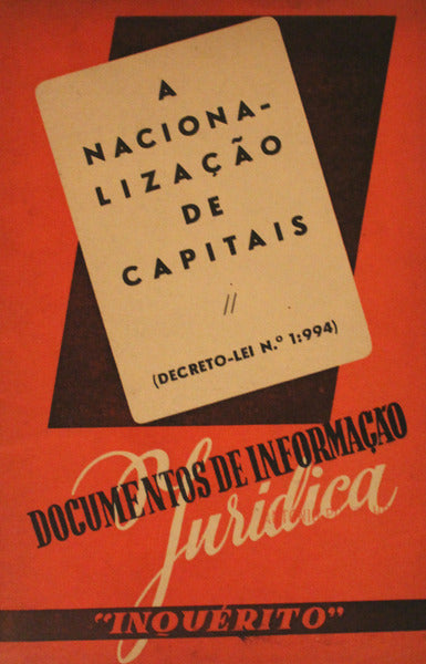 NACIONALIZAÃ‡ÃƒO (A) DE CAPITAIS.