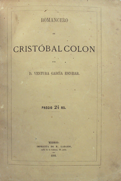 ROMANCERO DE CRISTOBAL COLON,