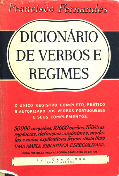 DICIONÃRIO DE VERBOS E REGIMES.