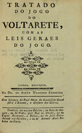 TRATADO DO JOGO DO VOLTARETE, [1794]