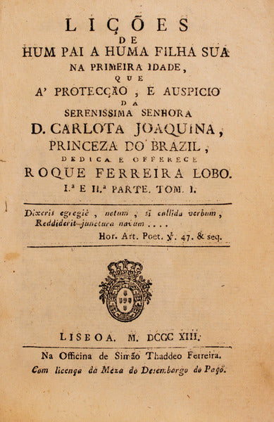 LIÃ‡Ã•ES DE HUM PAI A HUMA FILHA SUA NA PRIMEIRA IDADE,