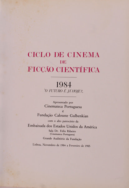 CICLO DE CINEMA DE FICÃ‡ÃƒO CIENTÃFICA.