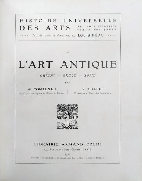 HISTOIRE UNIVERSELLE DES ARTS. DE TEMPS PRIMITIFS JUSQU'A NOS JOURS.