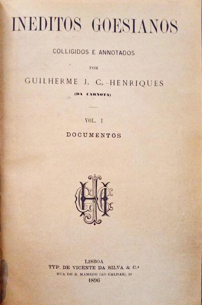 INÃ‰DITOS GOESIANOS.