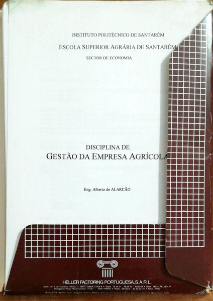 DISCIPLINA DE GESTÃƒO DA EMPRESA AGRÃCOLA.