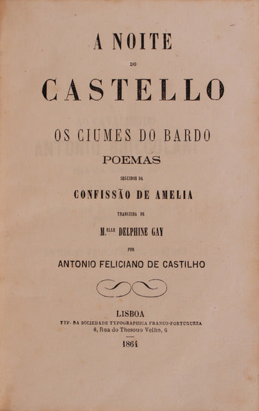 A NOITE DO CASTELO. OS CIUMES DO BARDO.